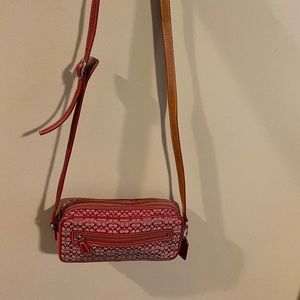 Coach red signature c purse